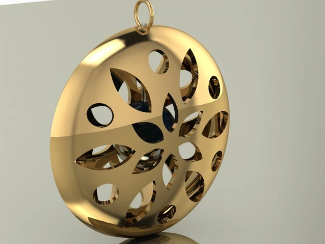 pearl in pendant 3D Model .c4d .max .obj .3ds .fbx .stl .blend 