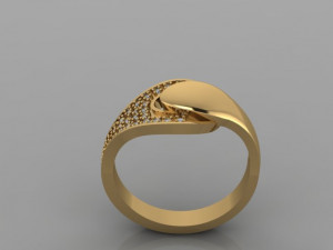 gold diamond ring 3D Model