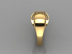 gold diamond ring 3D Model