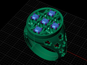 고리버들 반지 3D 모델