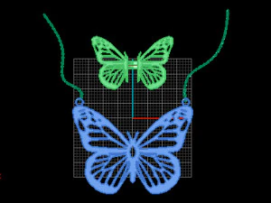 butterfly ring pendant 3D Model