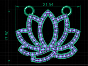 flower pendant 3Dモデル