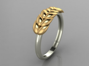 leaf ring Model 3D
