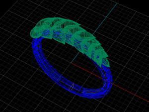 leaf ring Model 3D