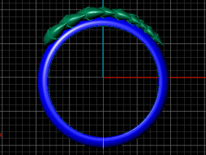 leaf ring Model 3D