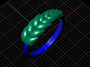 leaf ring Model 3D