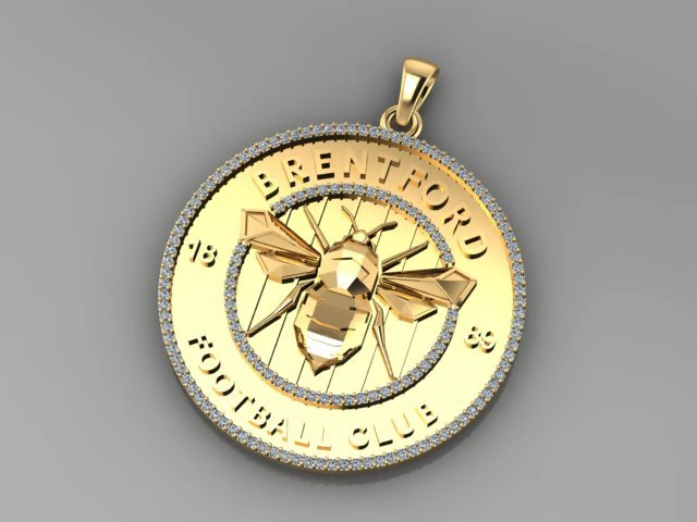 bee pendant 3D Model .c4d .max .obj .3ds .fbx .stl .blend