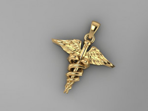 caduceus pendant 3D-Modell