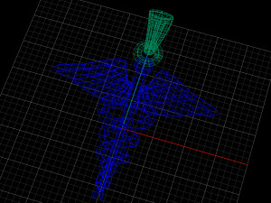 caduceus pendant 3D 模型