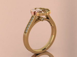 flower ring Modèle 3D