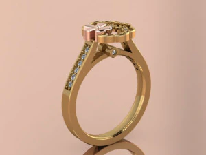 anello di fiori Modello 3D