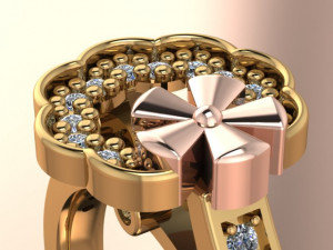 flower ring Modèle 3D