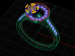 anello di fiori Modello 3D