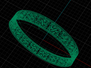 love round ring Modèle 3D