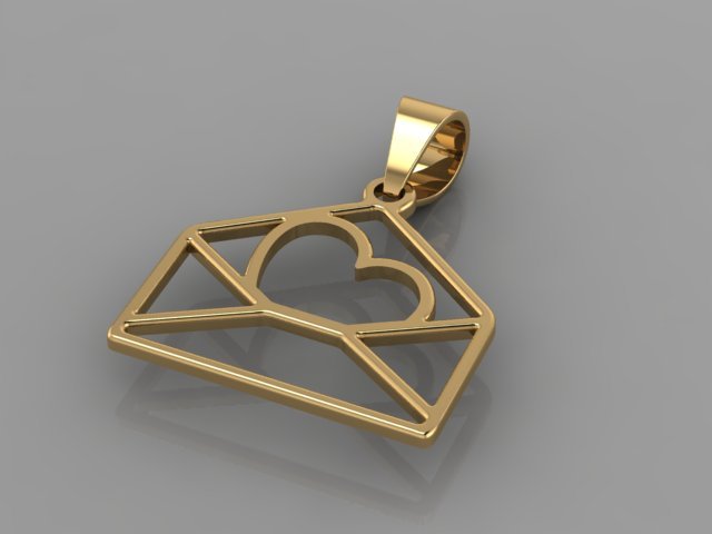 lovely message pendant Modèle 3D .c4d .max .obj .3ds .fbx .stl .blend 