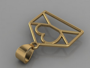 lovely message pendant Modèle 3D