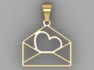 lovely message pendant Modèle 3D