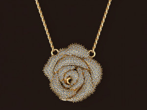 rose pendant Modello 3D