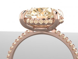 oval diamond ring 3D मॉडल