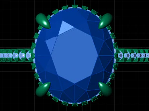 oval diamond ring 3D Model