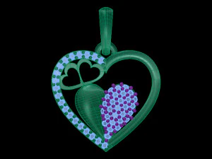 love heart pendant 3D Model