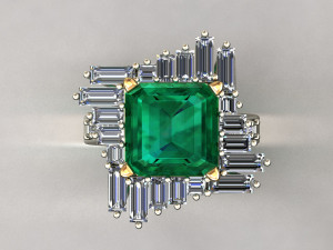 emerald ring 3D Model