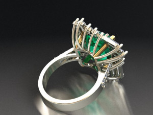 emerald ring 3D मॉडल