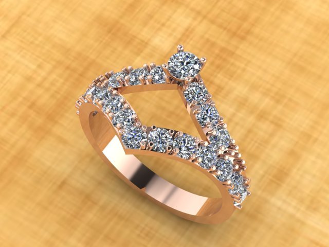 diamond ring 3D Модель .c4d .max .obj .3ds .fbx .stl .blend 