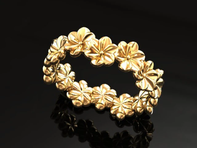 flowers ring 3D Model .c4d .max .obj .3ds .fbx .stl .blend 