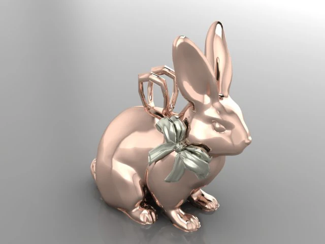 rabbit pendant 3D Model .c4d .max .obj .3ds .fbx .stl .blend 
