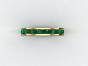 baguette ring 3D 模型