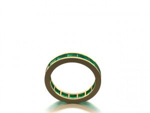 baguette ring 3D 模型