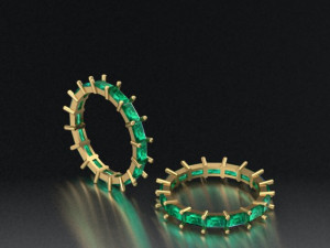 baguette ring2 3D 모델
