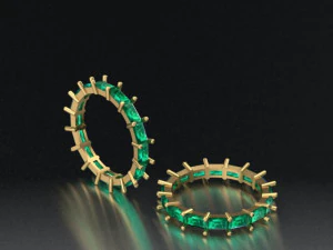 baguette ring2 3D Model