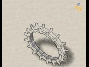 baguette ring2 3D 모델