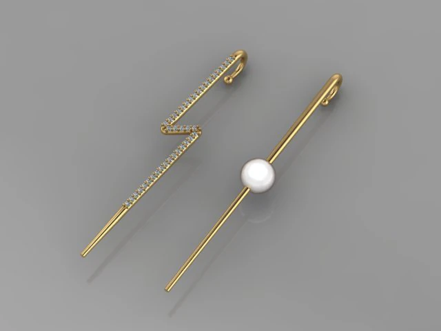earring cross 3D Model .c4d .max .obj .3ds .fbx .stl .blend 