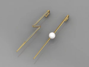 귀걸이 크로스 3D 모델