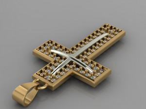 cross diamond pendant 3D Model