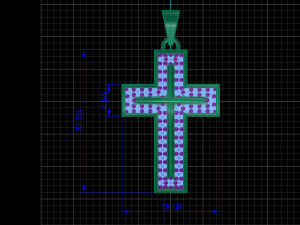 cross diamond pendant 3D Model