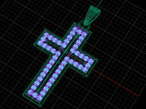 cross diamond pendant 3D Model