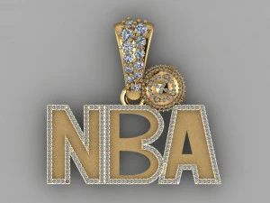 wisiorek NBA Model 3D