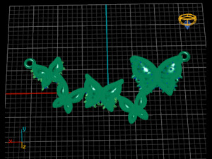 butterfly necklace 3D Modell