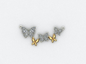 butterfly necklace 3D Modell