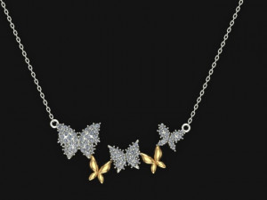 butterfly necklace 3D Modell