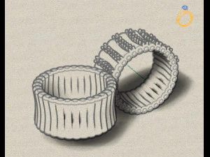 bone design ring 3D Model