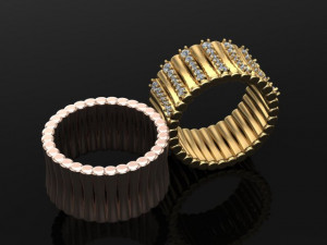 bone design ring Modèle 3D
