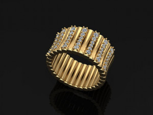 bone design ring Modèle 3D