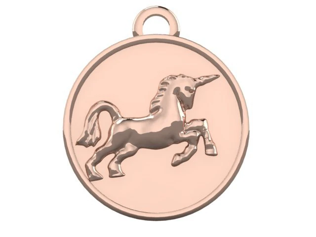 unicorn pendant 3D Model .c4d .max .obj .3ds .fbx .stl .blend 