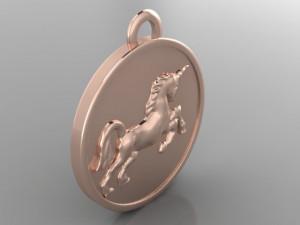 unicorn pendant 3D 모델