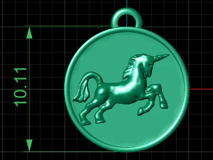 unicorn pendant 3D Model